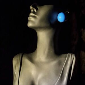 Ball shaped Sapphire Blue Earrings